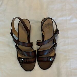 Naturalizer Dark Brown Strappy Sandals